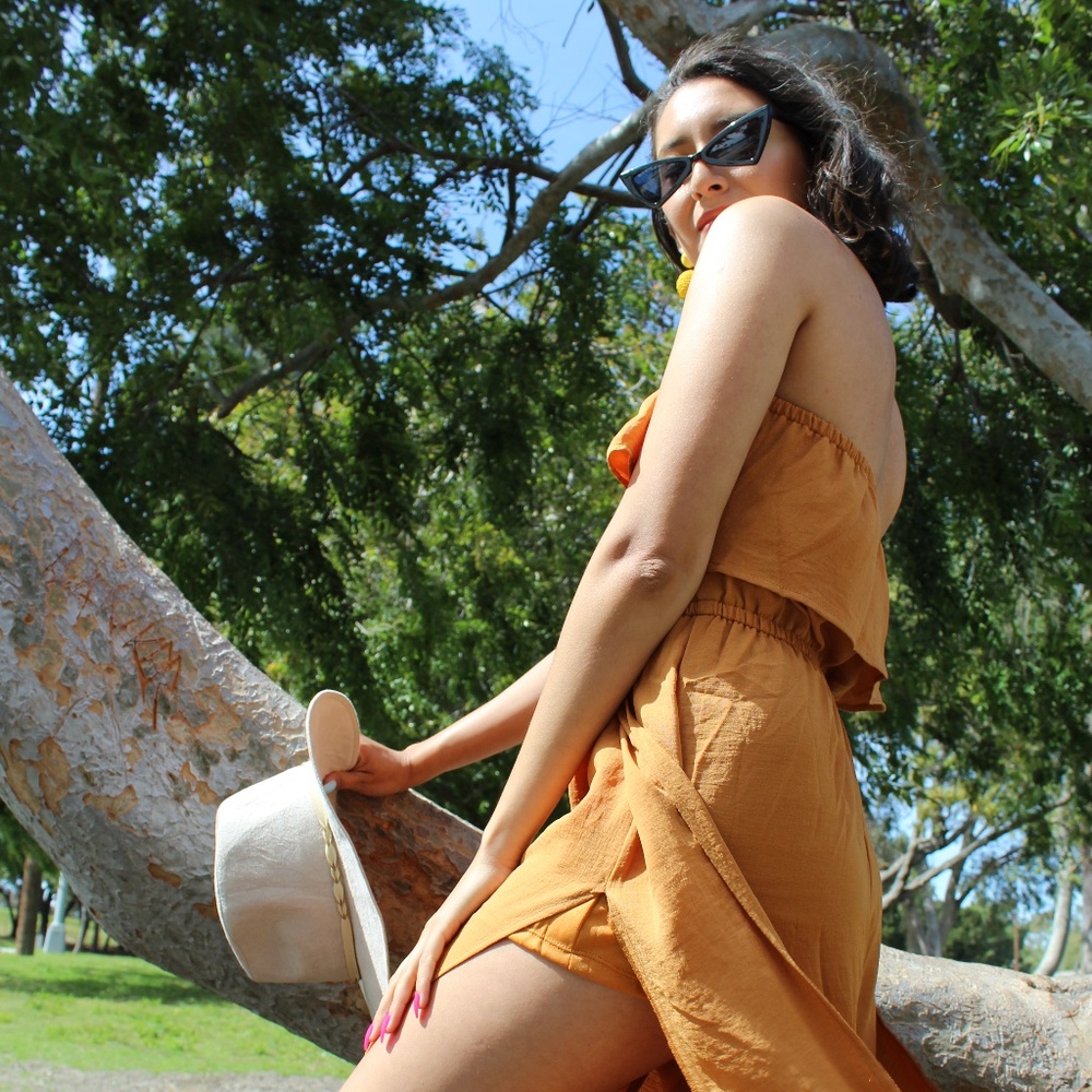 🚨END OF SUMMER SALE// Rust orange Jumpsuit - Picture 3 of 8